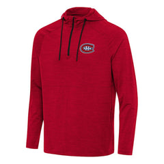 Montreal Canadiens Antigua Spikes Quarter-Zip Hoodie - Heather Red - NHL