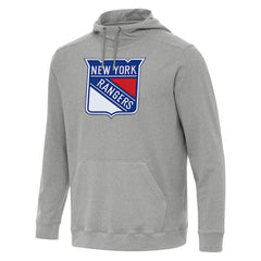 New York Rangers Antigua Cloud Pullover Hoodie - Heather Gray - NHL