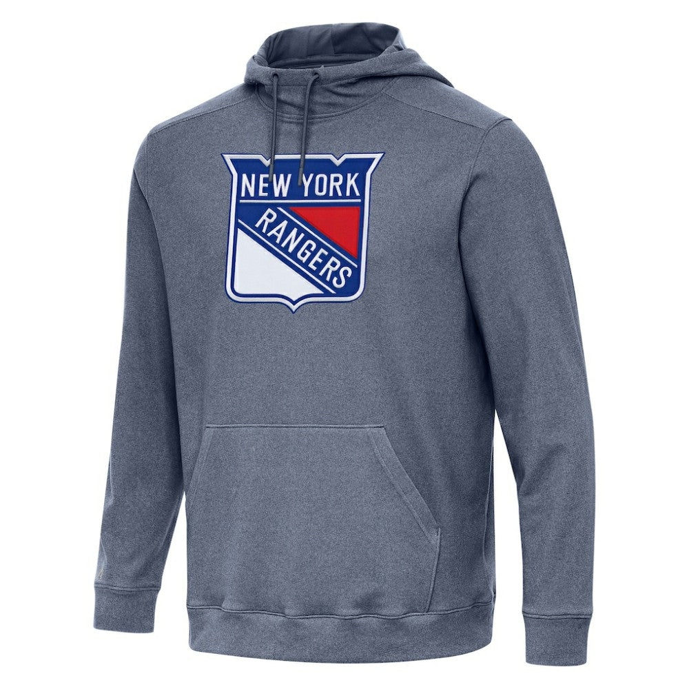 New York Rangers Antigua Cloud Pullover Hoodie - Heather Navy - NHL