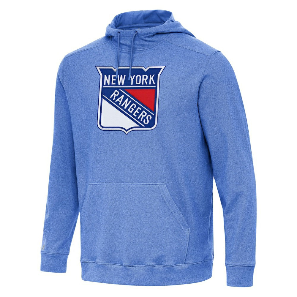 New York Rangers Antigua Cloud Pullover Hoodie - Heather Royal - NHL