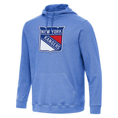 New York Rangers Antigua Cloud Pullover Hoodie - Heather Royal - NHL