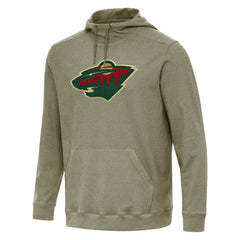 Minnesota Wild Antigua Cloud Pullover Hoodie - Olive - NHL