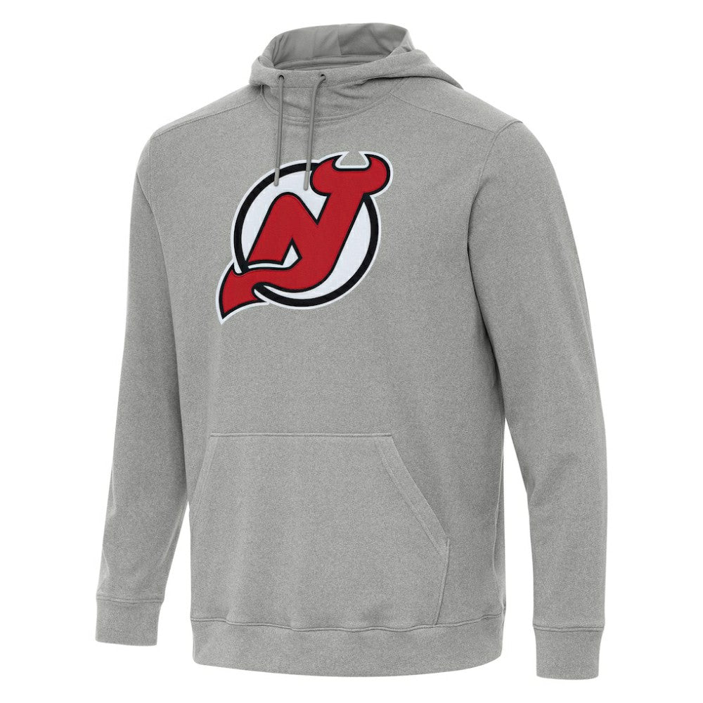 New Jersey Devils Antigua Cloud Pullover Hoodie - Heather Gray - NHL