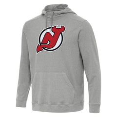 New Jersey Devils Antigua Cloud Pullover Hoodie - Heather Gray - NHL