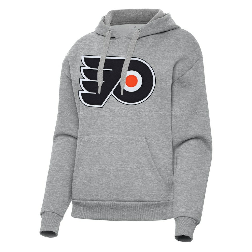 Philadelphia Flyers Antigua Women's Victory Pullover Hoodie - Heather Gray - NHL