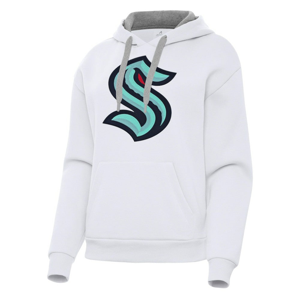 Seattle Kraken Antigua Women's Victory Pullover Hoodie - White - NHL