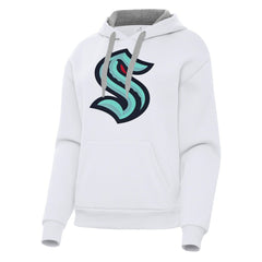 Seattle Kraken Antigua Women's Victory Pullover Hoodie - White - NHL