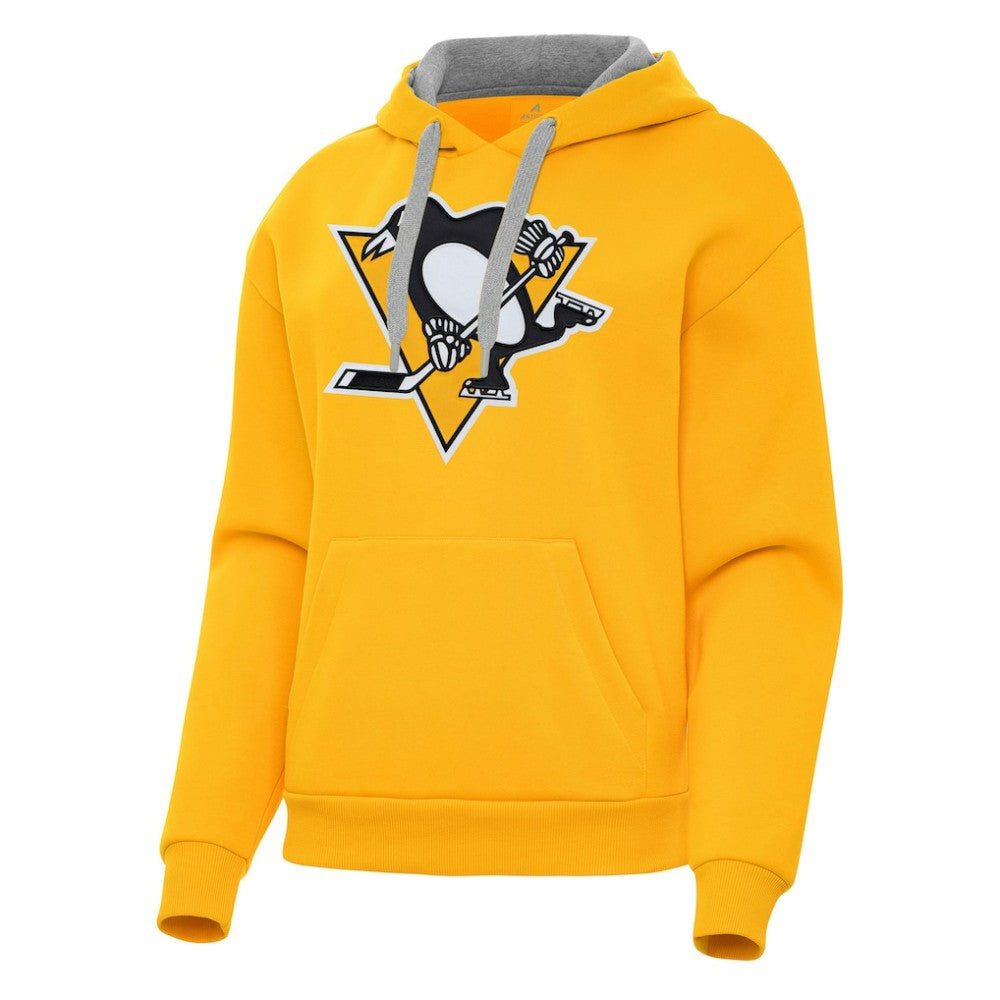 Pittsburgh Penguins Antigua Women's Victory Pullover Hoodie - Gold - NHL