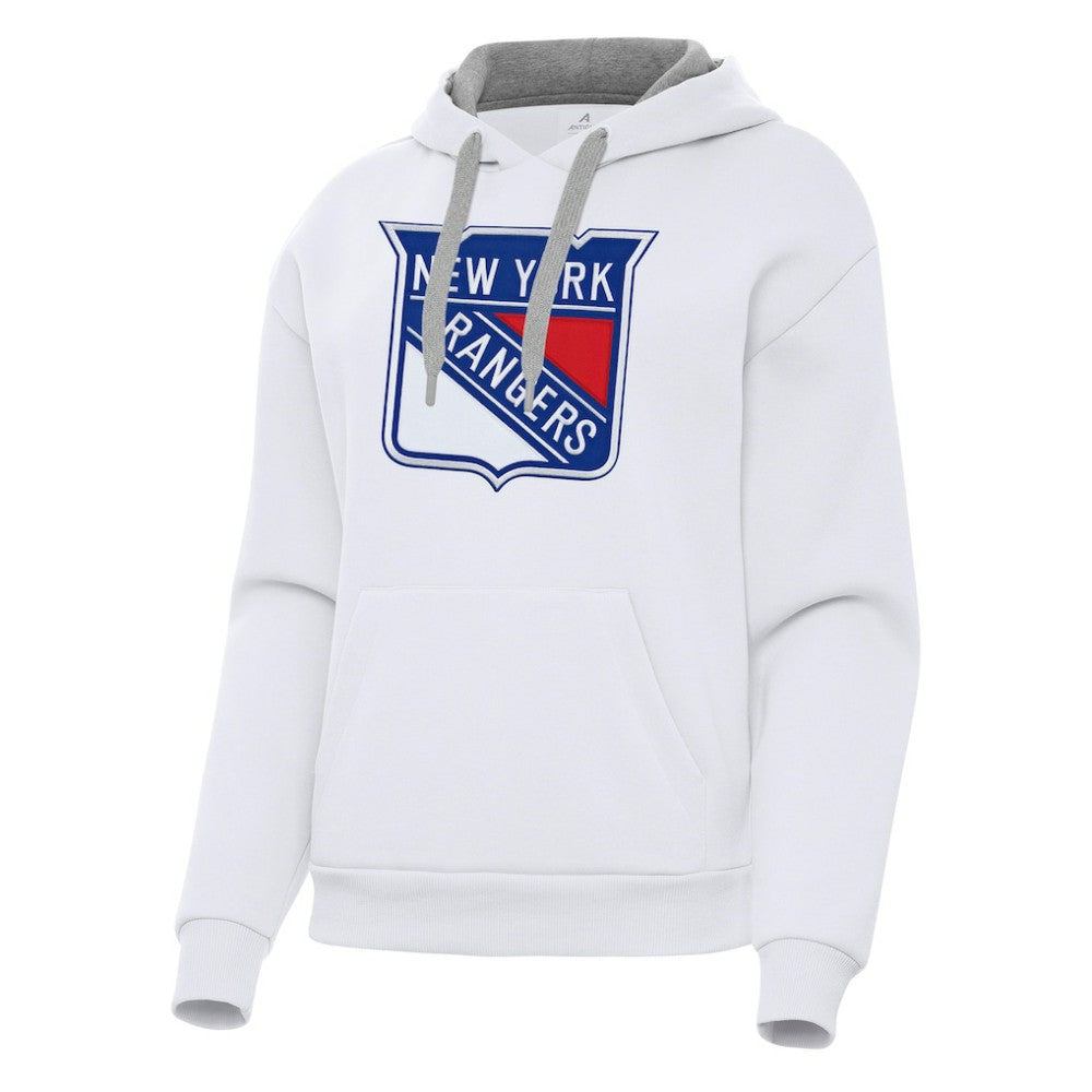 New York Rangers Antigua Women's Victory Pullover Hoodie - White - NHL
