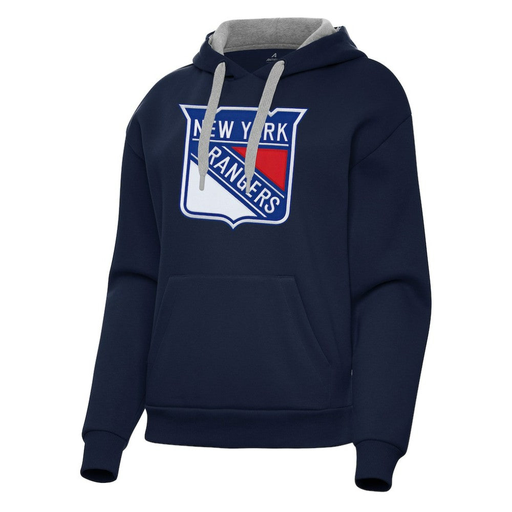 New York Rangers Antigua Women's Victory Pullover Hoodie - Navy - NHL
