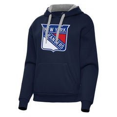 New York Rangers Antigua Women's Victory Pullover Hoodie - Navy - NHL