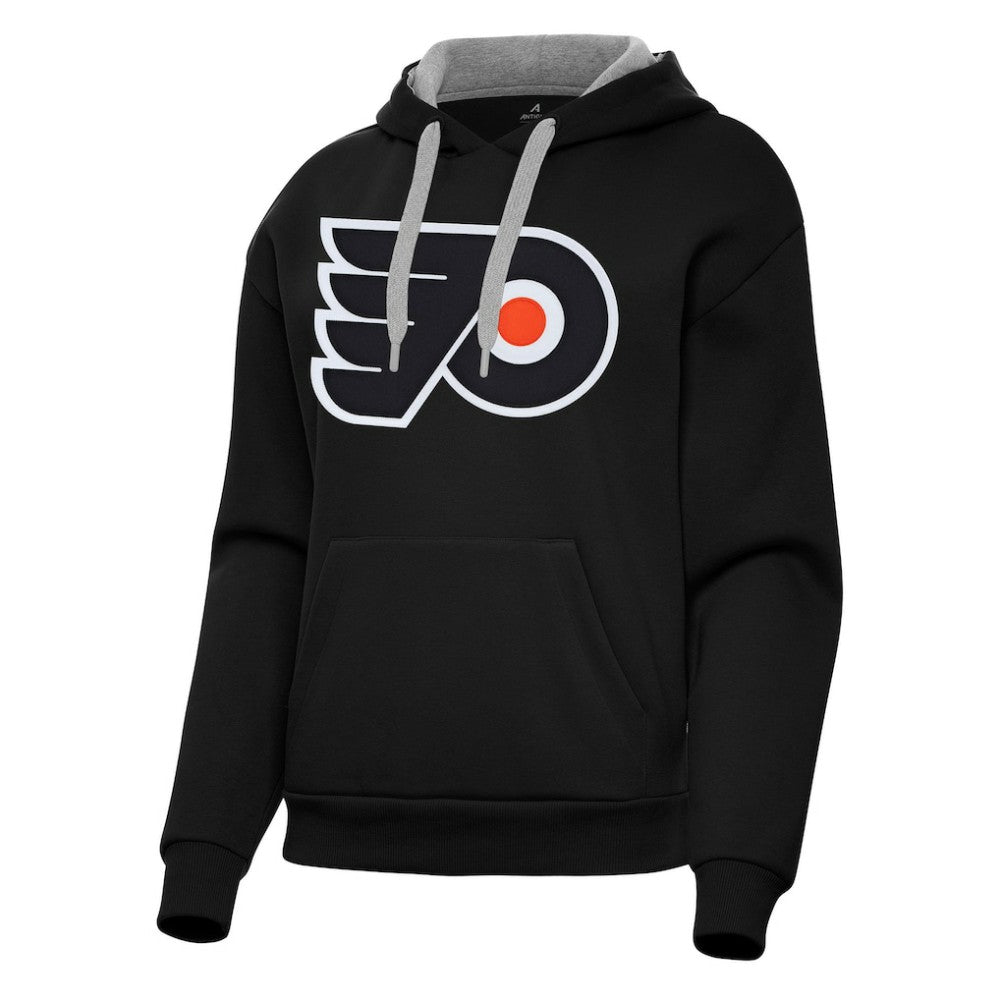 Philadelphia Flyers Antigua Women's Victory Pullover Hoodie - Black - NHL