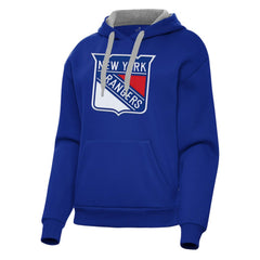 New York Rangers Antigua Women's Victory Pullover Hoodie - Blue - NHL