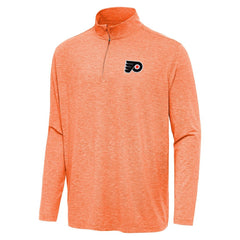 Philadelphia Flyers Antigua Hunk Quarter-Zip Top - Heather Orange - NHL