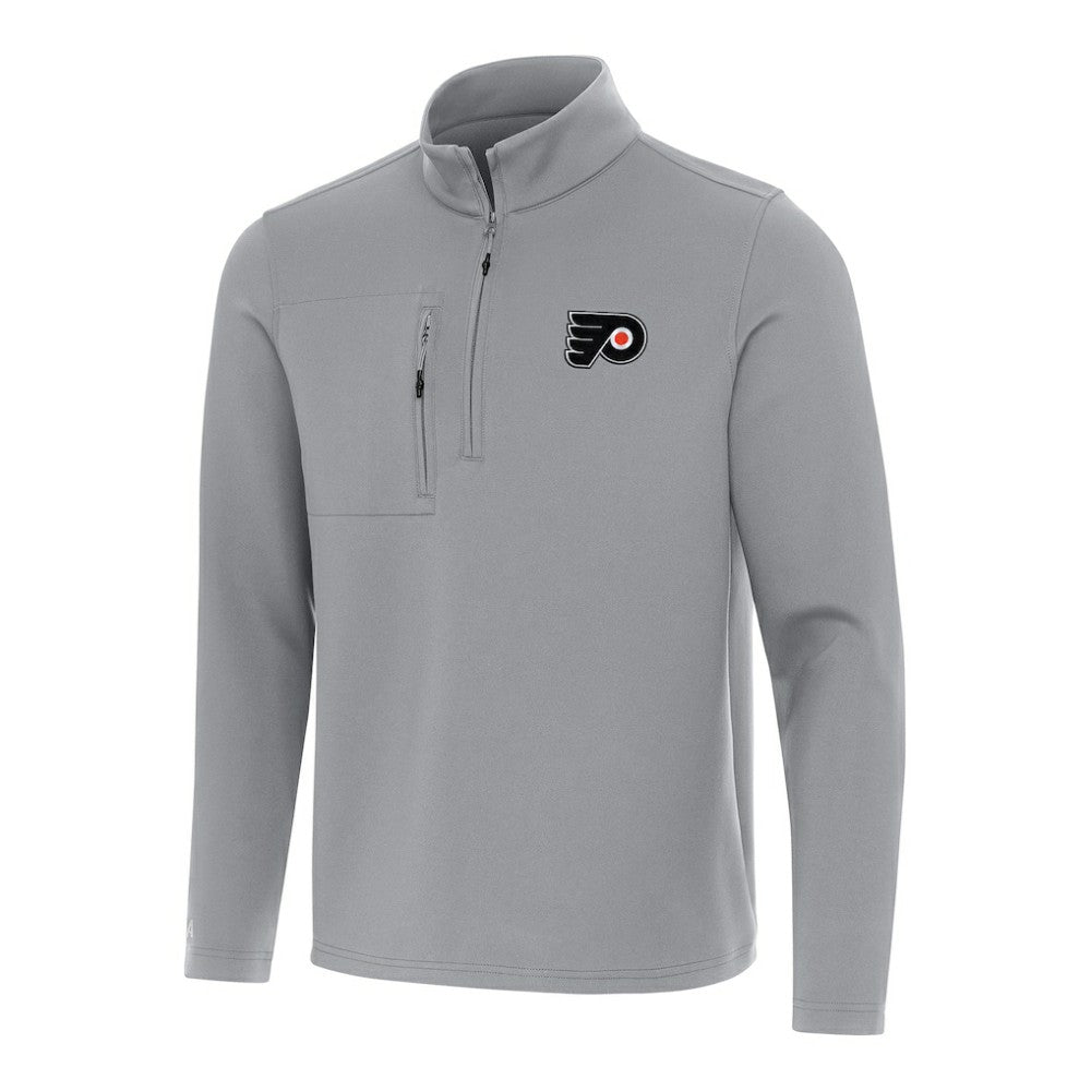 Philadelphia Flyers Antigua Insider Quarter-Zip Top - Gray - NHL