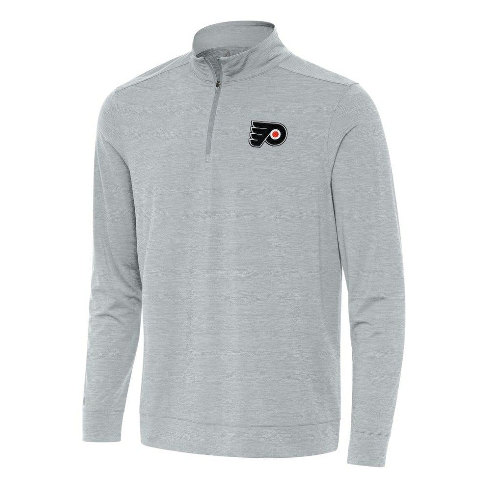 Philadelphia Flyers Antigua Bright Quarter-Zip Top - Heather Gray - NHL