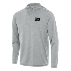 Philadelphia Flyers Antigua Tidy Quarter-Zip Hoodie - Heather Gray - NHL