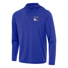 New York Rangers Antigua Tidy Quarter-Zip Hoodie - Heather Royal - NHL
