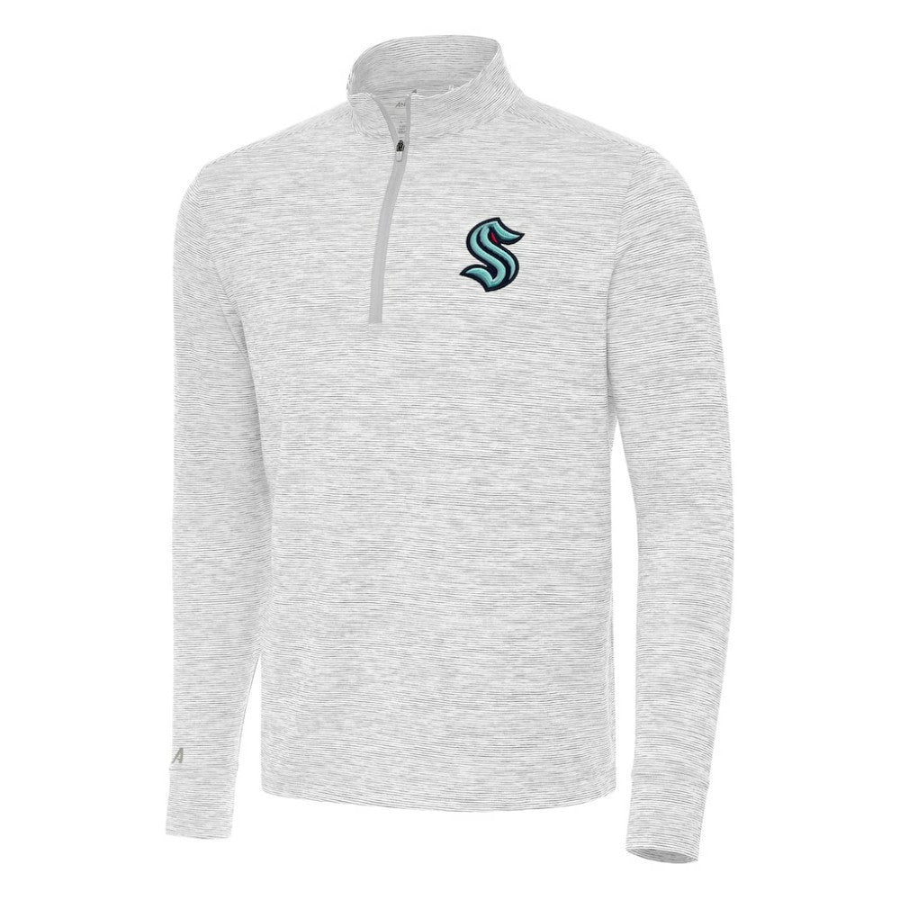 Seattle Kraken Antigua Cause Quarter-Zip Top - Gray - NHL