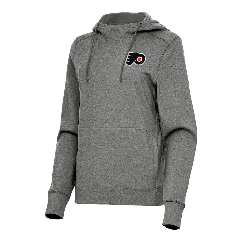 Philadelphia Flyers Antigua Women's Justice Pullover Hoodie - Heather Black - NHL