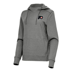 Philadelphia Flyers Antigua Women's Justice Pullover Hoodie - Heather Black - NHL