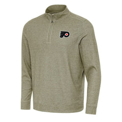 Philadelphia Flyers Antigua Subtle Quarter-Zip Sweatshirt - Olive - NHL