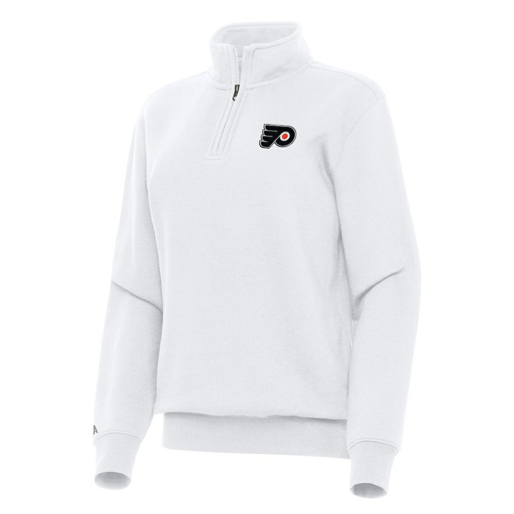 Philadelphia Flyers Antigua Women's Victory Quarter-Zip Sweatshirt - White - NHL