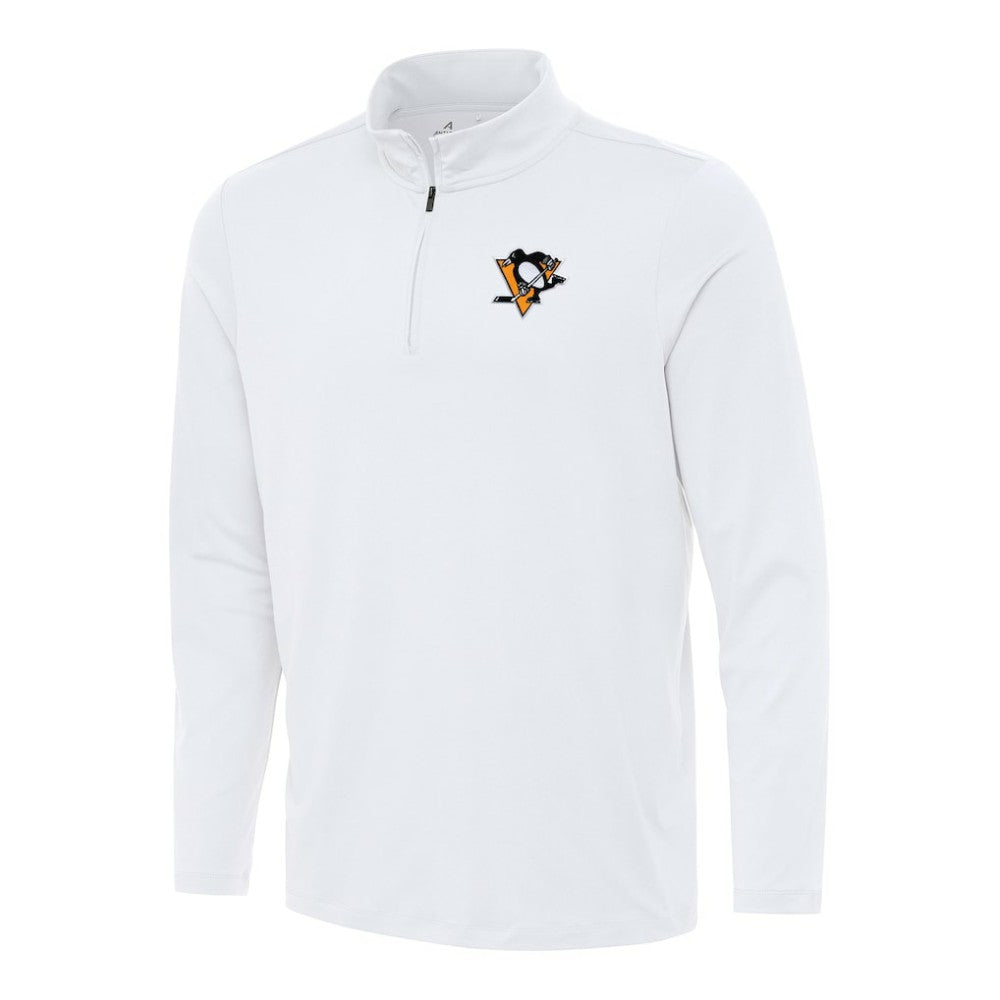 Pittsburgh Penguins Antigua Reprocess Quarter-Zip Top - White - NHL