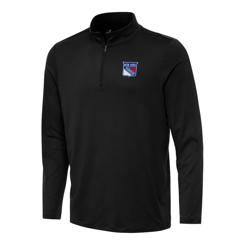 New York Rangers Antigua Reprocess Quarter-Zip Top - Black - NHL