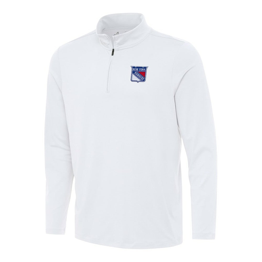 New York Rangers Antigua Reprocess Quarter-Zip Top - White - NHL