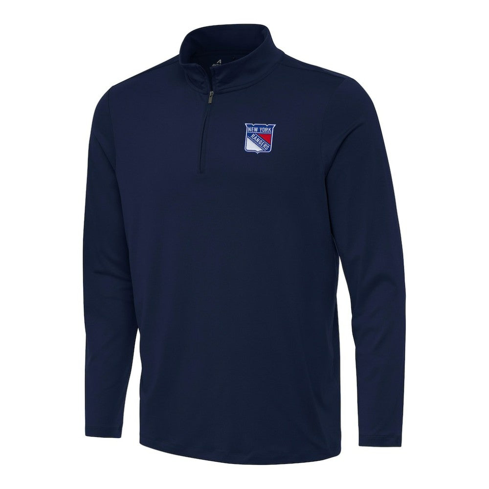 New York Rangers Antigua Reprocess Quarter-Zip Top - Navy - NHL