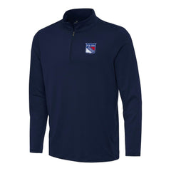 New York Rangers Antigua Reprocess Quarter-Zip Top - Navy - NHL