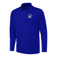 New York Rangers Antigua Reprocess Quarter-Zip Top - Royal - NHL