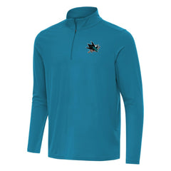 San Jose Sharks Antigua Intent Quarter-Zip Top - Teal - NHL