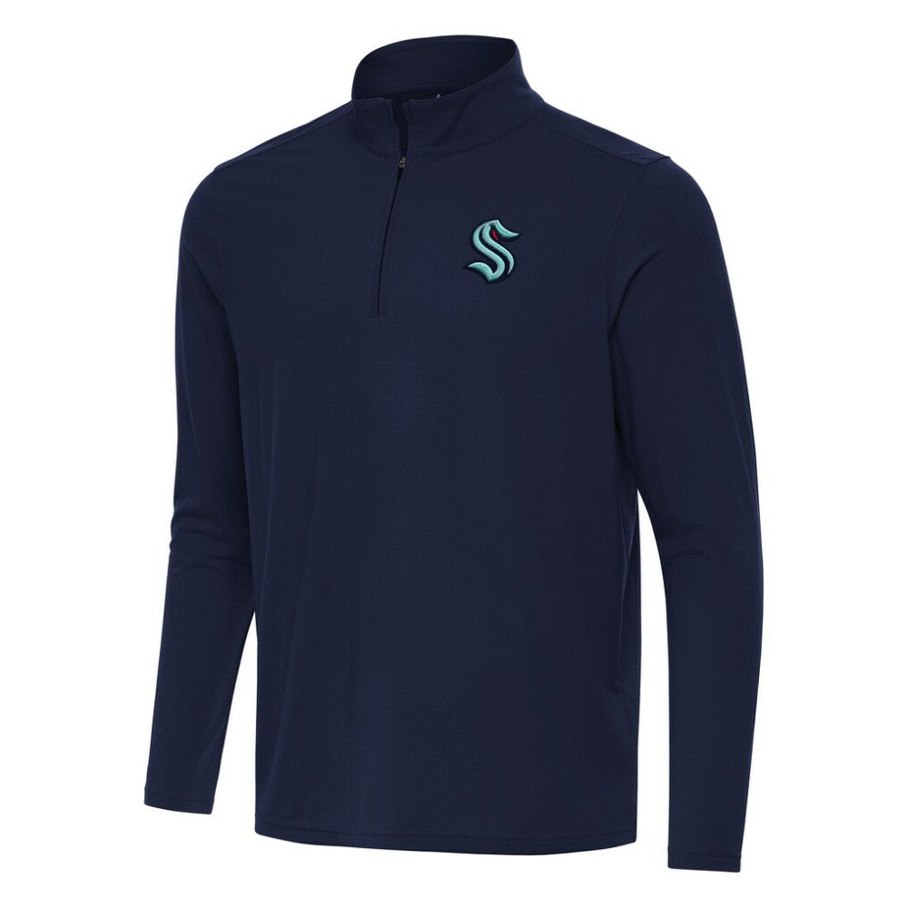 Seattle Kraken Antigua Intent Quarter-Zip Top - Navy - NHL