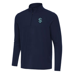 Seattle Kraken Antigua Intent Quarter-Zip Top - Navy - NHL