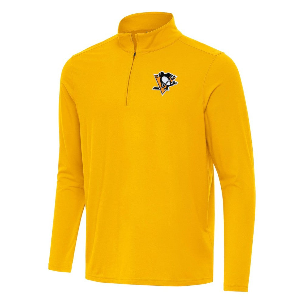 Pittsburgh Penguins Antigua Intent Quarter-Zip Top - Gold - NHL