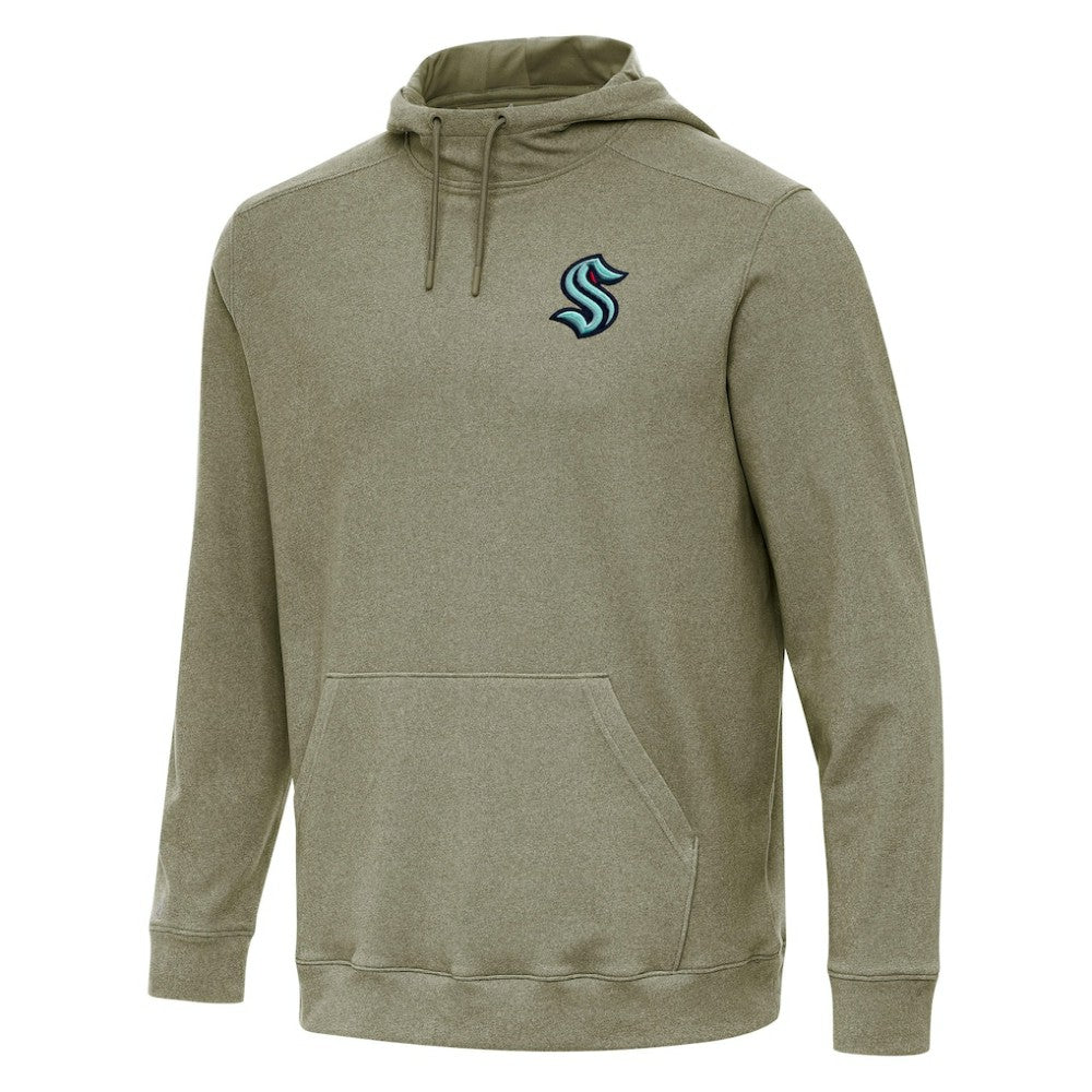 Seattle Kraken Antigua Cloud Pullover Hoodie - Olive - NHL