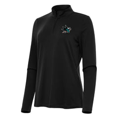 San Jose Sharks Antigua Women's Reprocess Quarter-Zip Top - Black - NHL