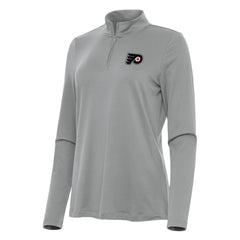 Philadelphia Flyers Antigua Women's Reprocess Quarter-Zip Top - Gray - NHL