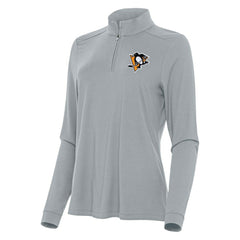 Pittsburgh Penguins Antigua Women's Intent Quarter-Zip Top - Gray - NHL