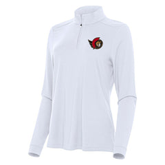 Ottawa Senators Antigua Women's Intent Quarter-Zip Top - White - NHL