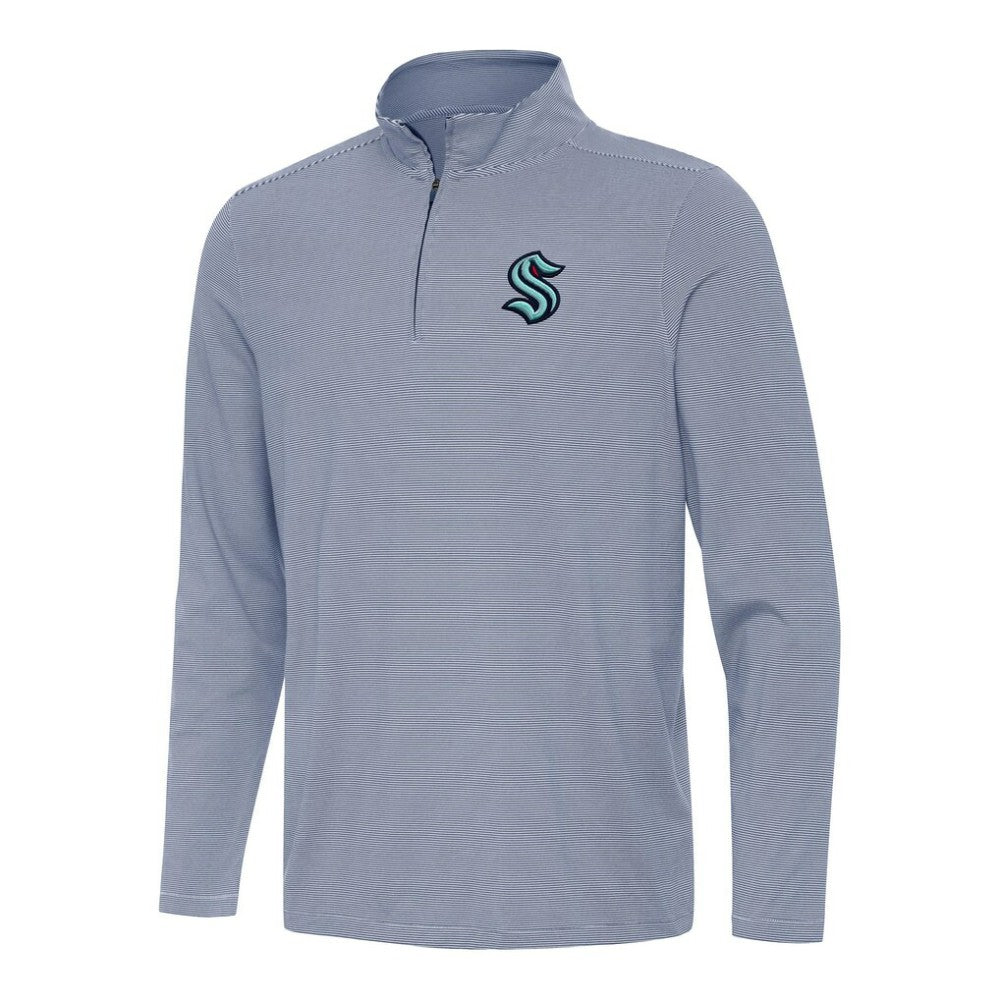 Seattle Kraken Antigua Twine Quarter-Zip Top - Navy - NHL