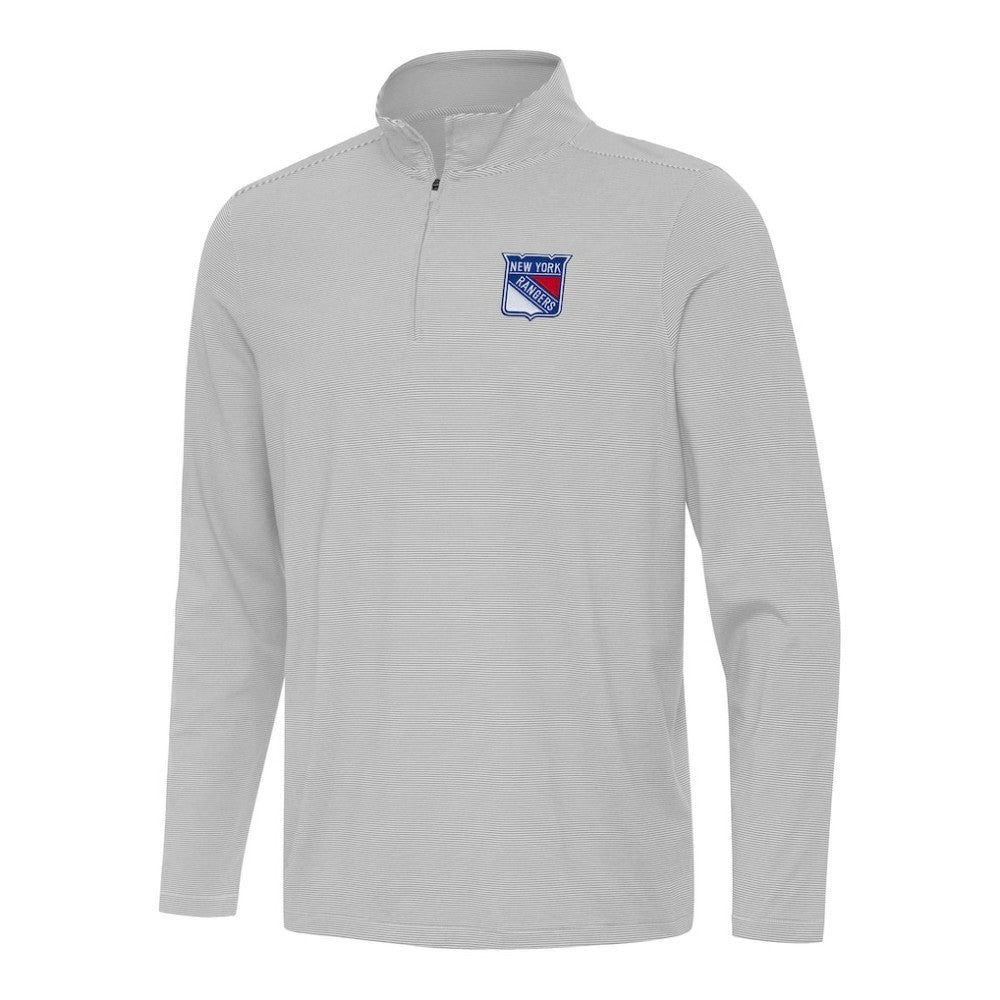 New York Rangers Antigua Twine Quarter-Zip Top - Gray - NHL