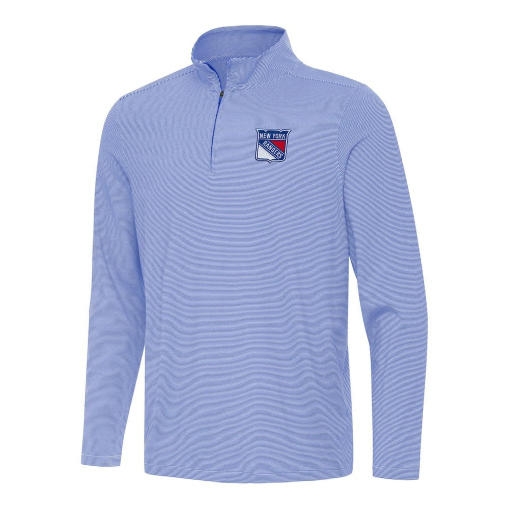 New York Rangers Antigua Twine Quarter-Zip Top - Royal - NHL