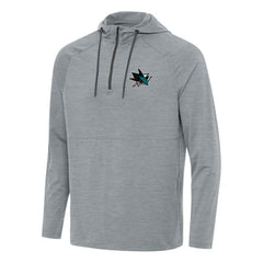 San Jose Sharks Antigua Spikes Quarter-Zip Hoodie - Heather Gray - NHL