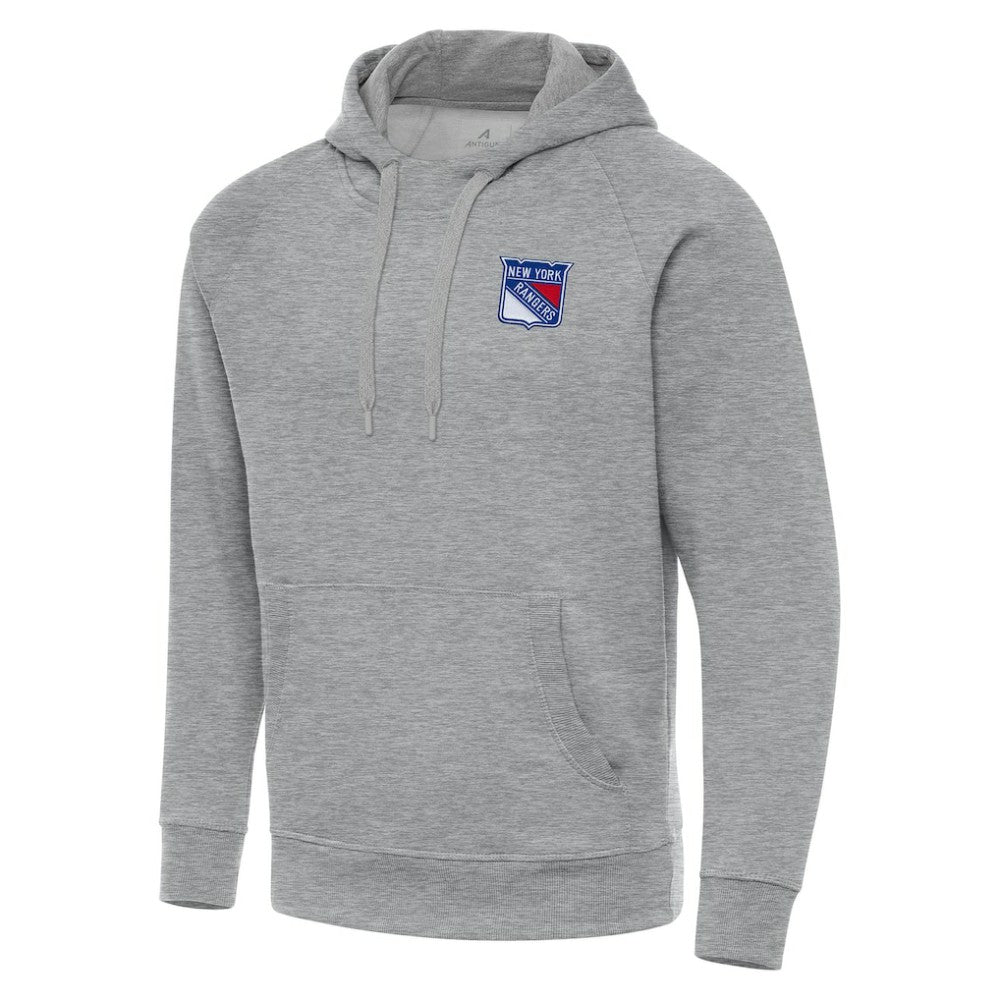 New York Rangers Antigua Big & Tall Victory Pullover Hoodie - Heather Gray - NHL