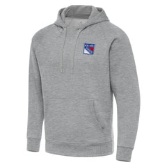 New York Rangers Antigua Big & Tall Victory Pullover Hoodie - Heather Gray - NHL