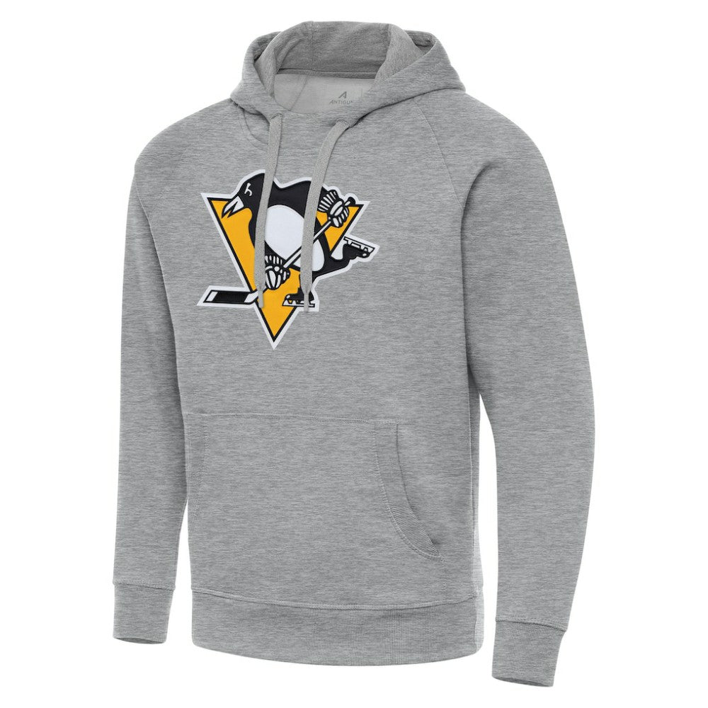 Pittsburgh Penguins Antigua Big & Tall Victory Pullover Hoodie - Heather Gray - NHL