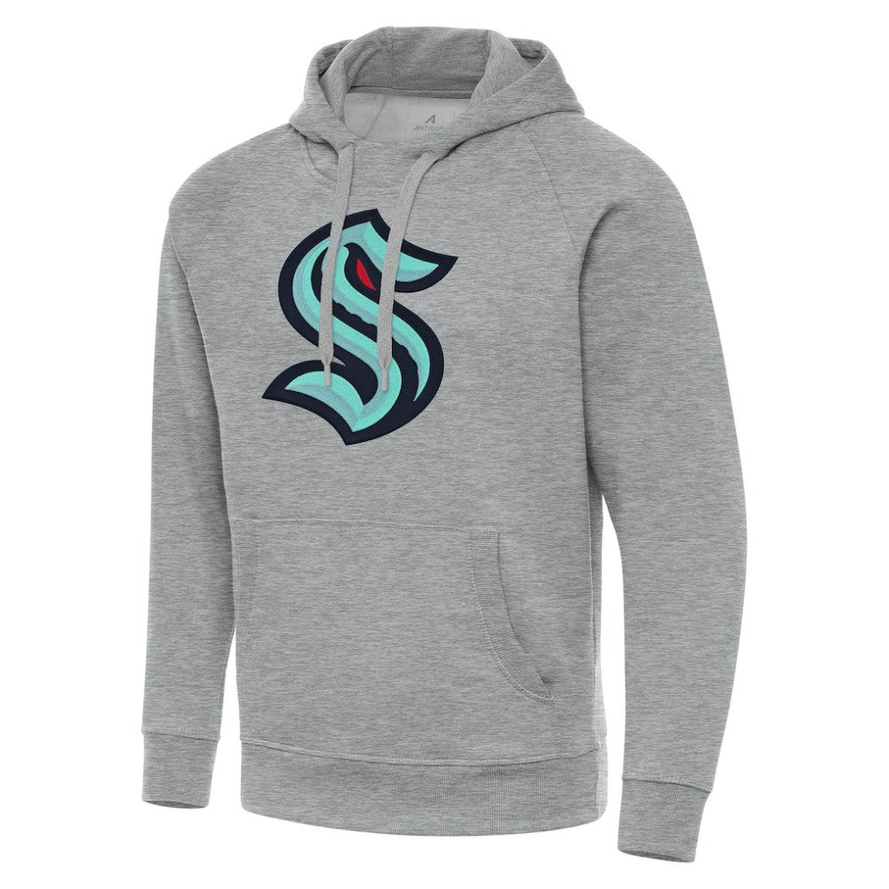 Seattle Kraken Antigua Big & Tall Victory Pullover Hoodie - Heather Gray - NHL